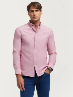Alvaro Moreno Oxford|CAMISA OXFORD SOLID Burdeos
