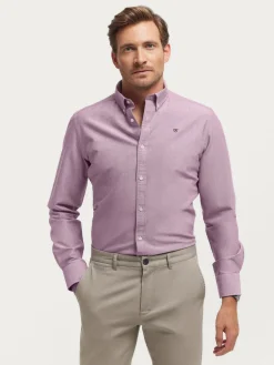 Alvaro Moreno Oxford|CAMISA OXFORD SOLID Burdeos