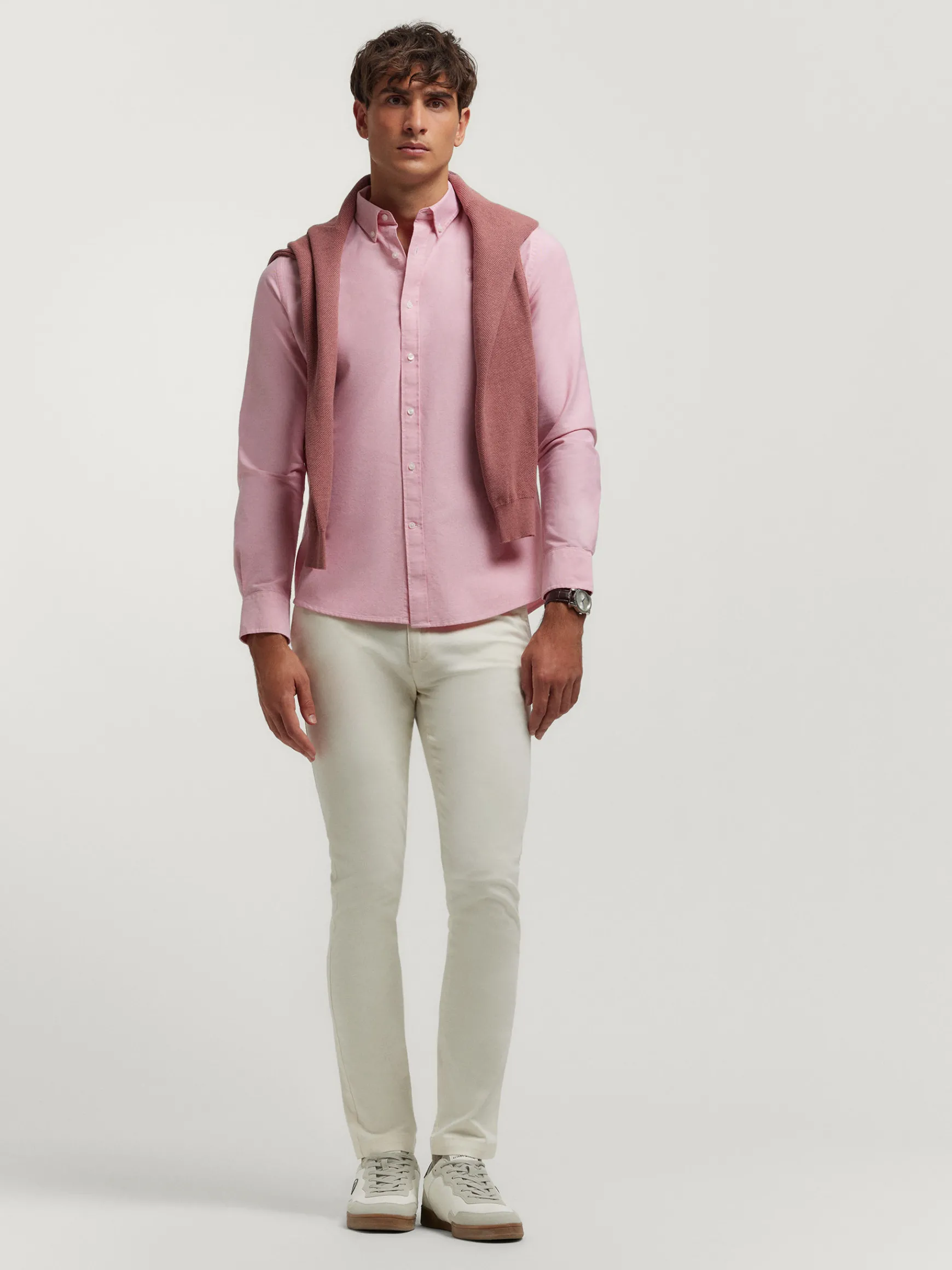 Alvaro Moreno Oxford|CAMISA OXFORD SOLID Coral