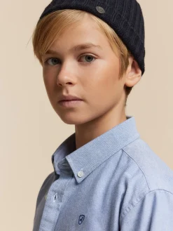 Alvaro Moreno Camisas|CAMISA OXFORD SOLID KIDS Azul