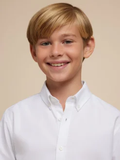 Alvaro Moreno Camisas|CAMISA OXFORD SOLID KIDS Blanco