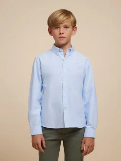 Alvaro Moreno Camisas|CAMISA OXFORD SOLID KIDS Celeste