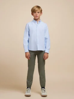 Alvaro Moreno Camisas|CAMISA OXFORD SOLID KIDS Celeste