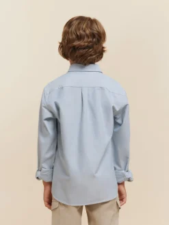 Alvaro Moreno Camisas|CAMISA OXFORD SOLID KIDS Azul