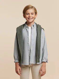 Alvaro Moreno Camisas|CAMISA OXFORD SOLID KIDS Verde