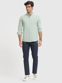 Alvaro Moreno Oxford|CAMISA OXFORD SOLID Verde