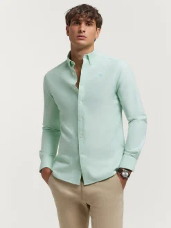 Alvaro Moreno Oxford|CAMISA OXFORD SOLID Verde