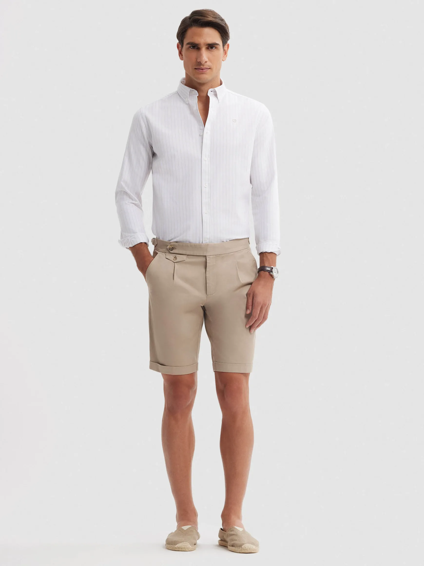 Alvaro Moreno Oxford|CAMISA OXFORD SUNNY Beige