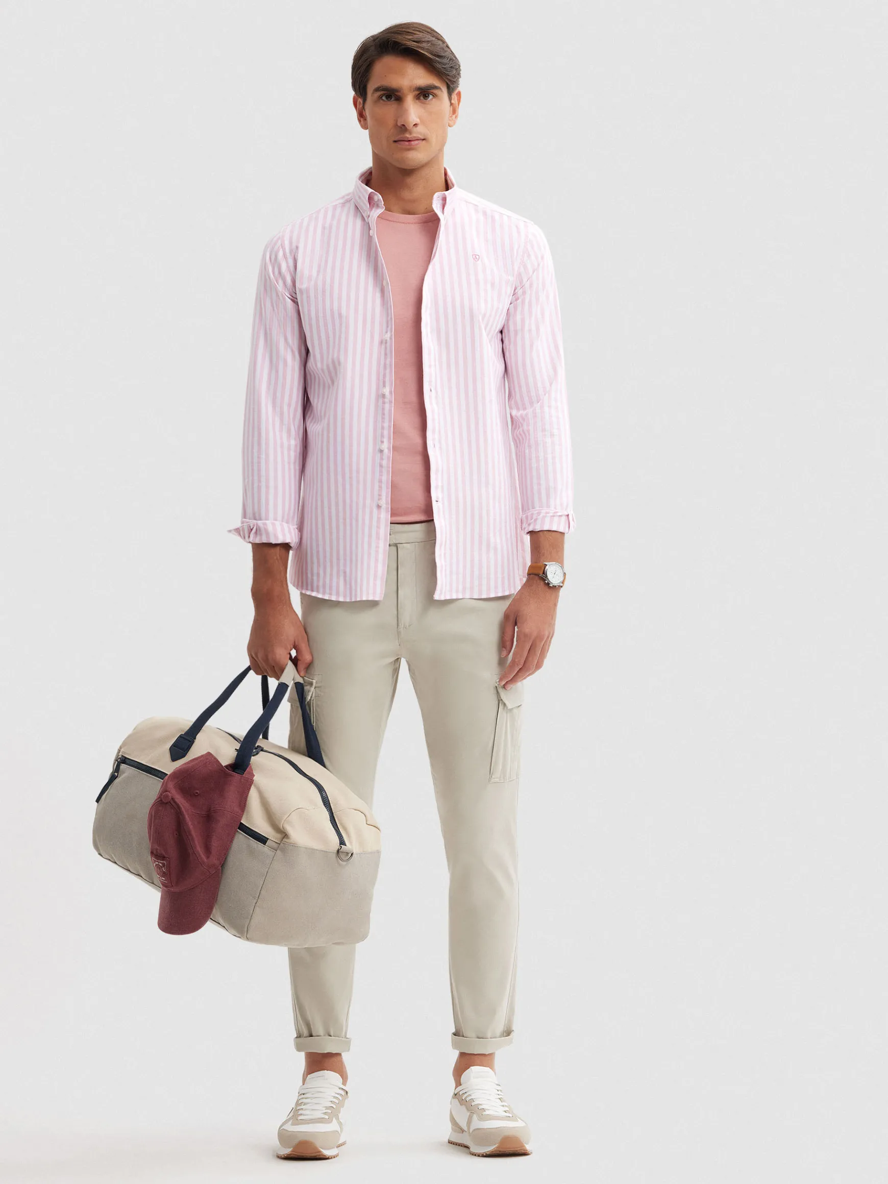 Alvaro Moreno Oxford|CAMISA OXFORD SUNSET Coral