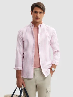 Alvaro Moreno Oxford|CAMISA OXFORD SUNSET Coral
