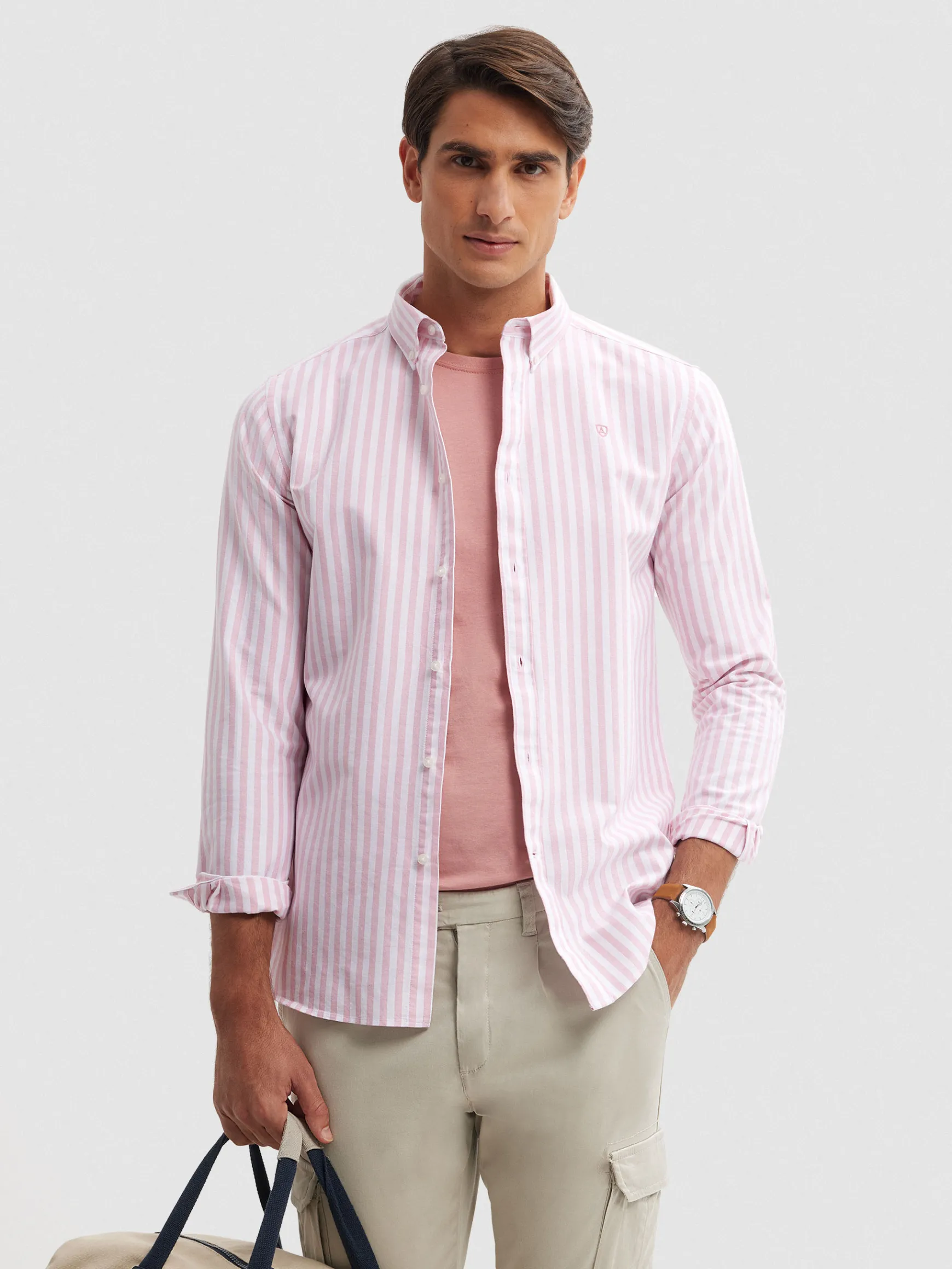 Alvaro Moreno Oxford|CAMISA OXFORD SUNSET Coral