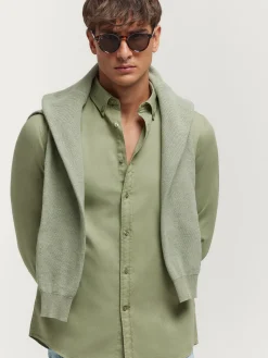 Alvaro Moreno Casual|CAMISA PANAMA DYE Verde