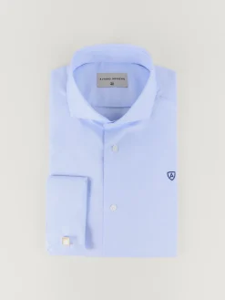 Alvaro Moreno Camisas Vestir|Camisas Vestir|CAMISA PANAMA P.DOBLE Celeste