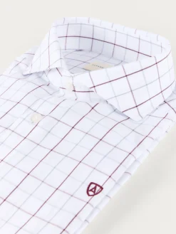 Alvaro Moreno Casual|CAMISA POPELIN CUADROS Burdeos