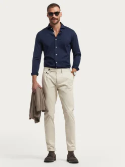 Alvaro Moreno Casual|CAMISA PUNTO ELASTICO Azul Marino