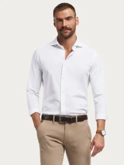 Alvaro Moreno Casual|CAMISA PUNTO ELASTICO Blanco