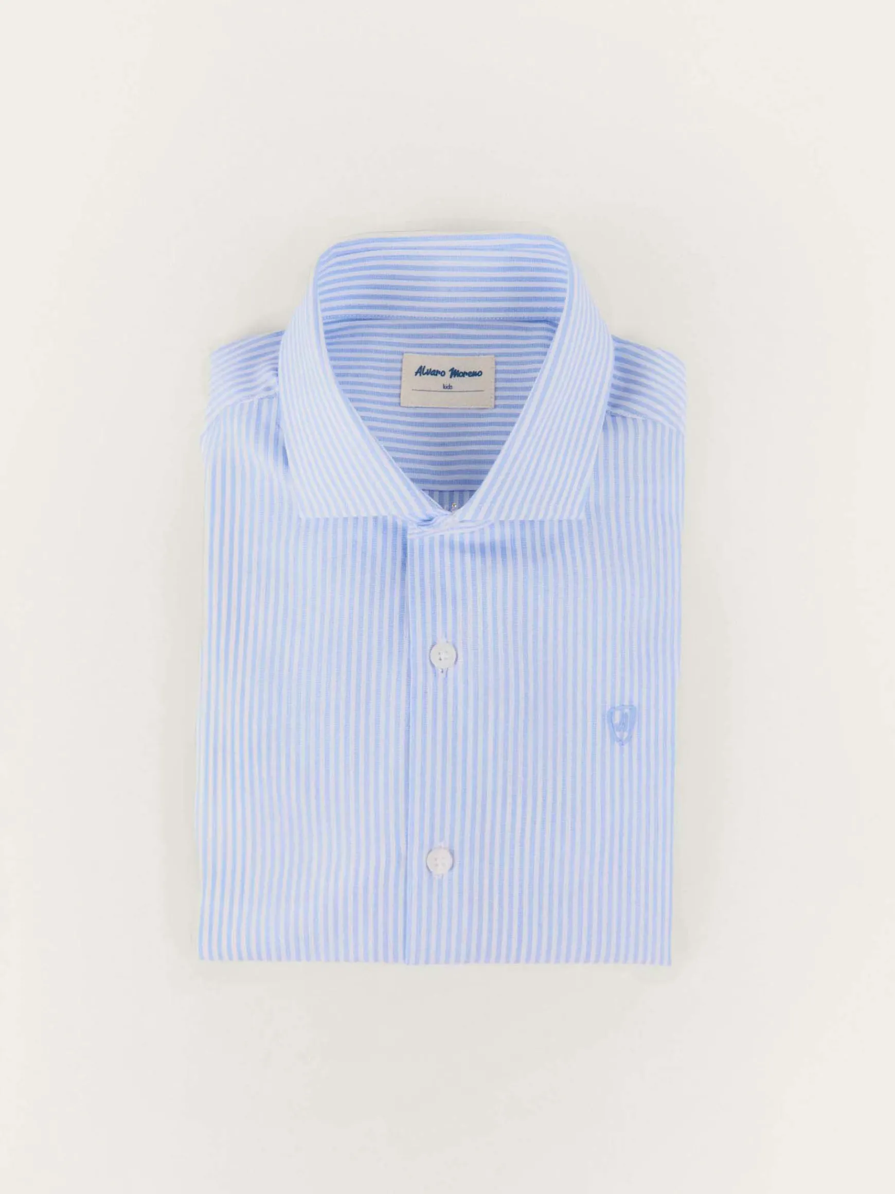 Alvaro Moreno Camisas|CAMISA RAYAS FIL A FIL KIDS Celeste