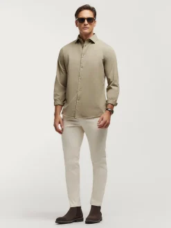 Alvaro Moreno Casual|CAMISA TWILL DYE Beige