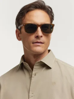 Alvaro Moreno Casual|CAMISA TWILL DYE Beige