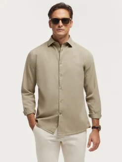 Alvaro Moreno Casual|CAMISA TWILL DYE Beige