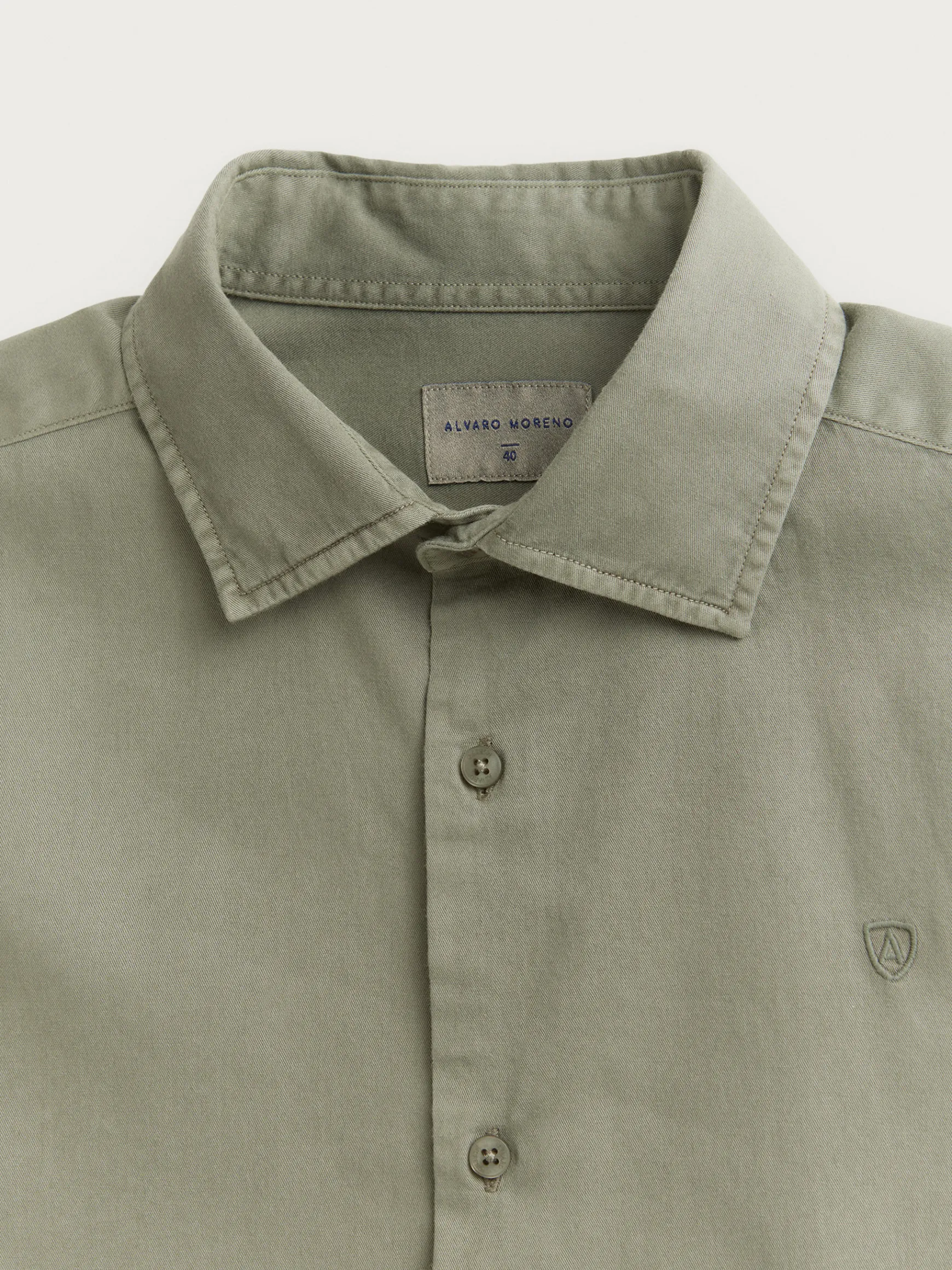 Alvaro Moreno Casual|CAMISA TWILL DYE Verde