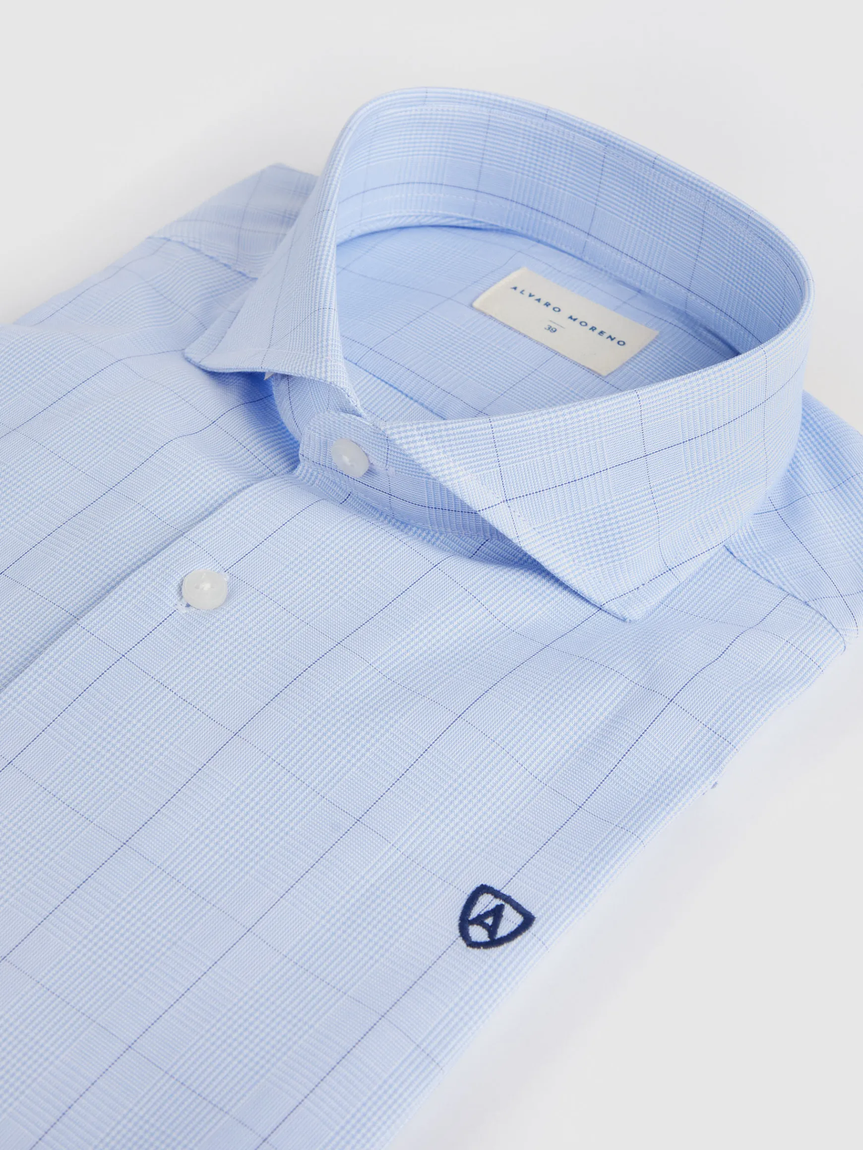 Alvaro Moreno Camisas Vestir|Camisas Vestir|CAMISA VESTIR GALES Azul