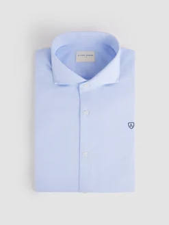 Alvaro Moreno Camisas Vestir|Camisas Vestir|CAMISA VESTIR HERRINGBONE Celeste