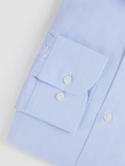 Alvaro Moreno Camisas Vestir|Camisas Vestir|CAMISA VESTIR HERRINGBONE Celeste