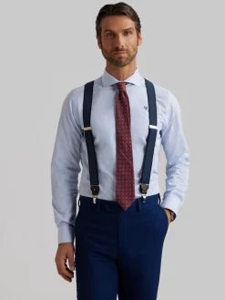 Alvaro Moreno Camisas Vestir|Camisas Vestir|CAMISA VESTIR RAYAS Celeste