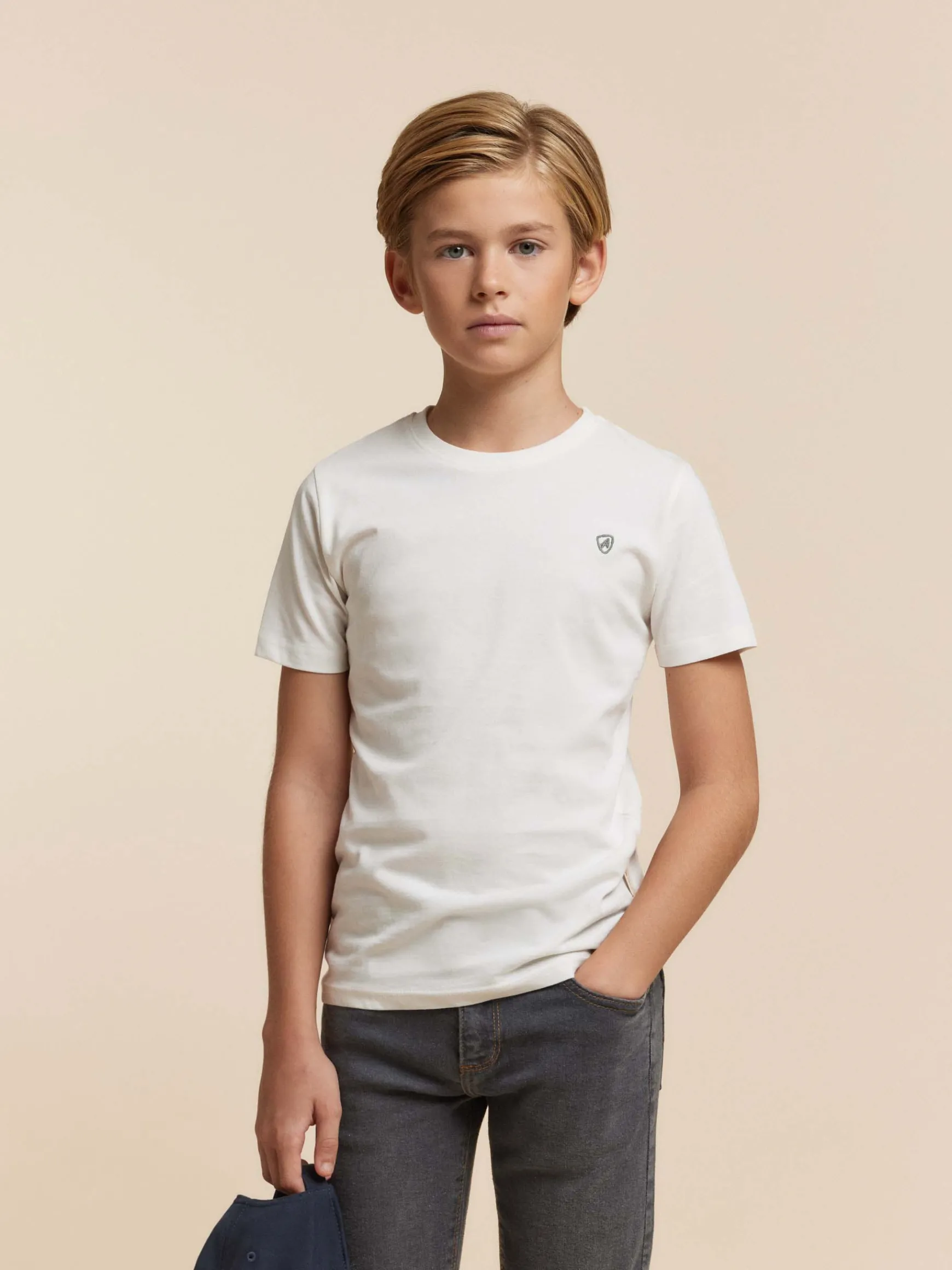 Alvaro Moreno Camisetas|CAMISETA BASICA KIDS Crudo