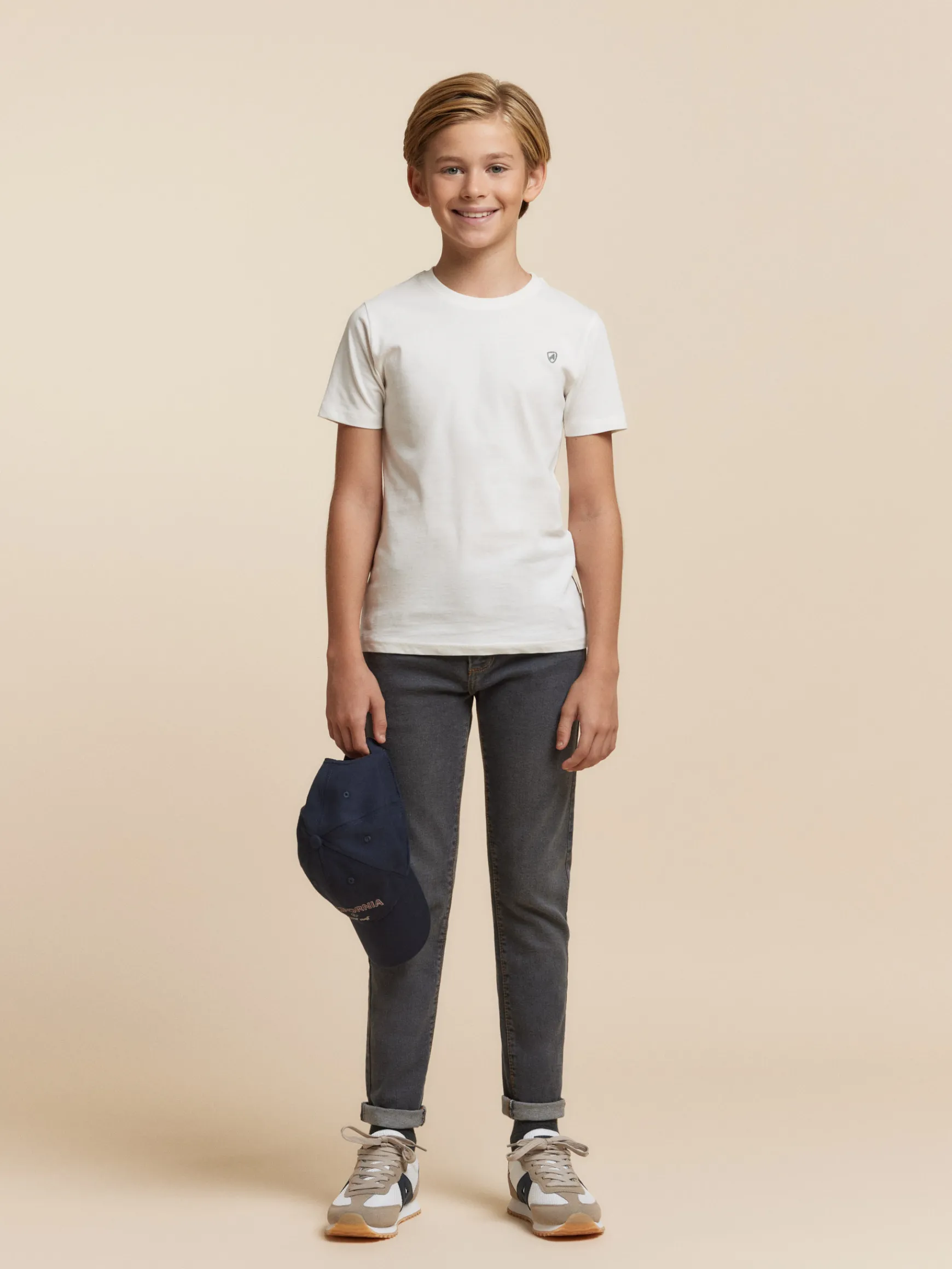 Alvaro Moreno Camisetas|CAMISETA BASICA KIDS Crudo