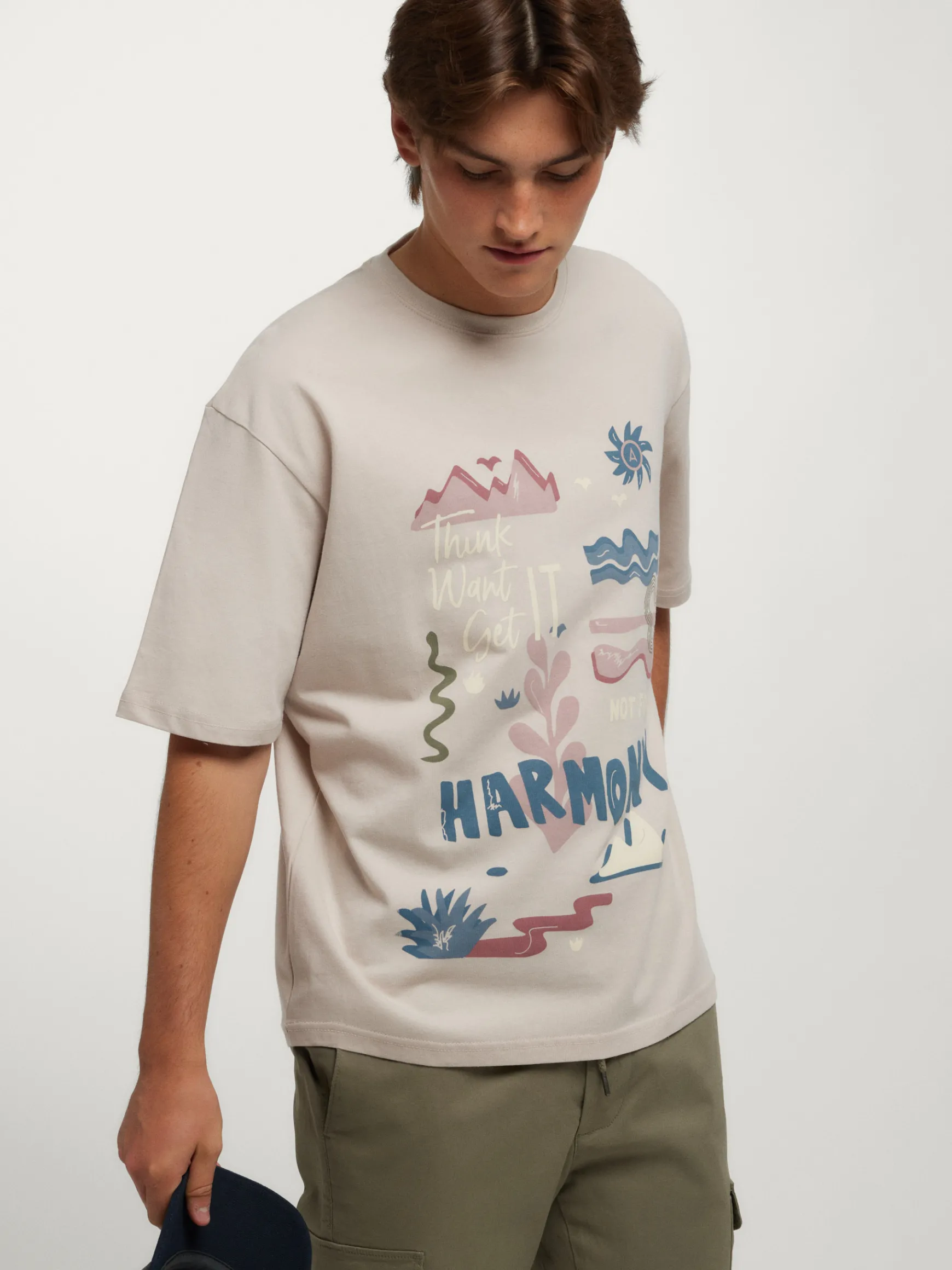 Alvaro Moreno Teen|Camisetas|CAMISETA HARMONY Beige