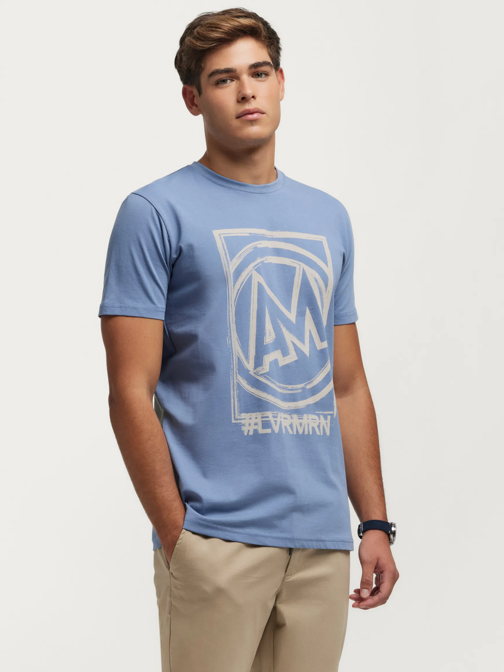 Alvaro Moreno Teen|Camisetas|CAMISETA LOGO Azul
