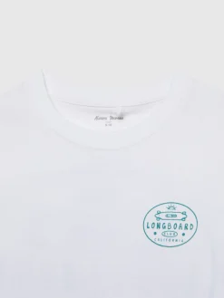 Alvaro Moreno Camisetas|CAMISETA LONGBOARD KIDS Blanco