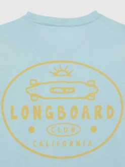 Alvaro Moreno Camisetas|CAMISETA LONGBOARD KIDS Verde Agua