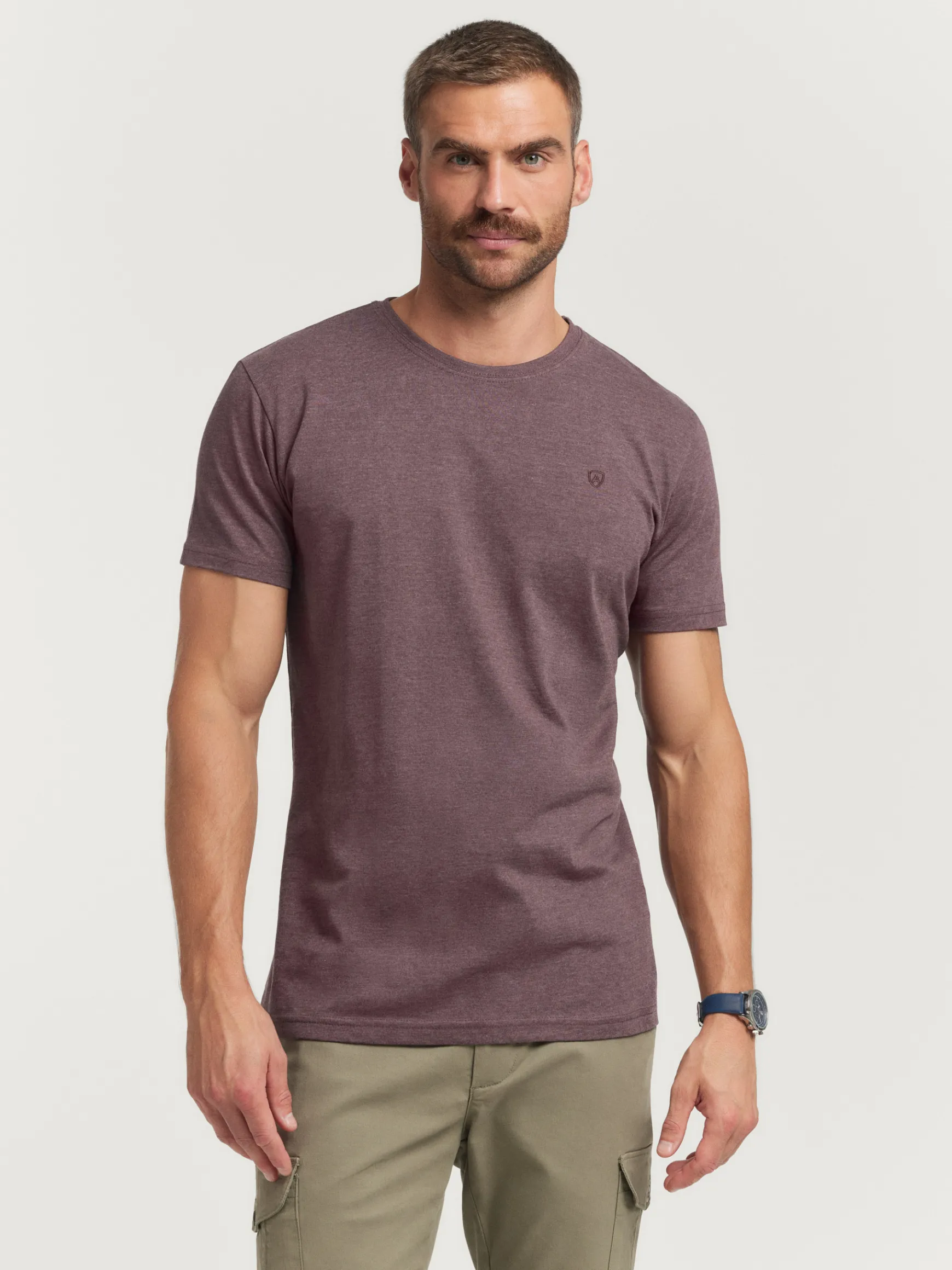Alvaro Moreno Camisetas|CAMISETA MELANGE Burdeos