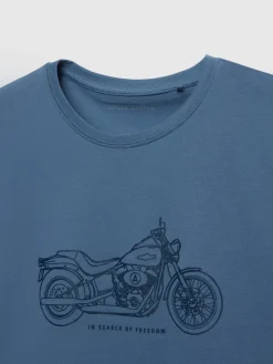 Alvaro Moreno Camisetas|CAMISETA MOTORCYCLE Azul