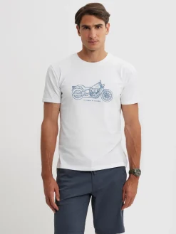 Alvaro Moreno Camisetas|CAMISETA MOTORCYCLE Blanco