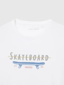 Alvaro Moreno Camisetas|CAMISETA SKATEBOARD Blanco