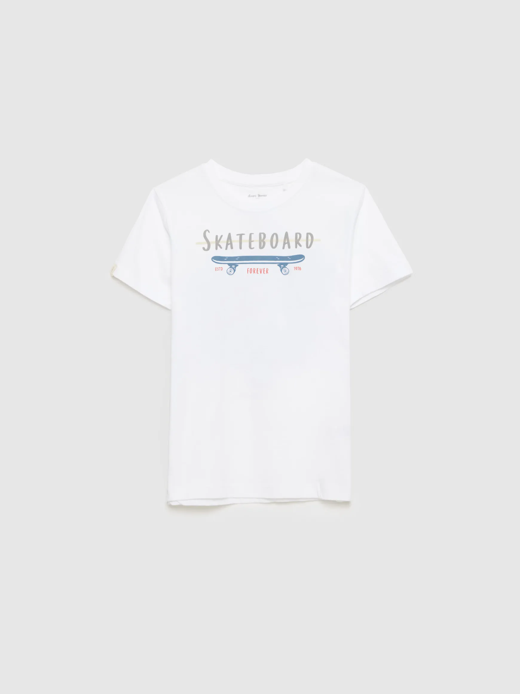 Alvaro Moreno Camisetas|CAMISETA SKATEBOARD KIDS Blanco