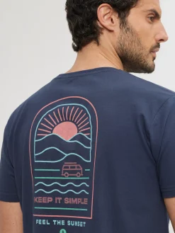 Alvaro Moreno Camisetas|CAMISETA SUNSET Azul Marino