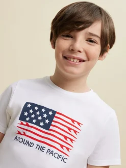 Alvaro Moreno Camisetas|CAMISETA USA KIDS Blanco