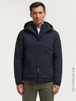 Alvaro Moreno Cazadoras Y Parkas|CAZADORA RATCHED REVERSIBLE | MARRÓN Azul Marino