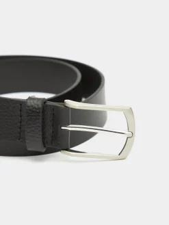 Alvaro Moreno Cinturones|CINTURON PIEL ROUGH Negro