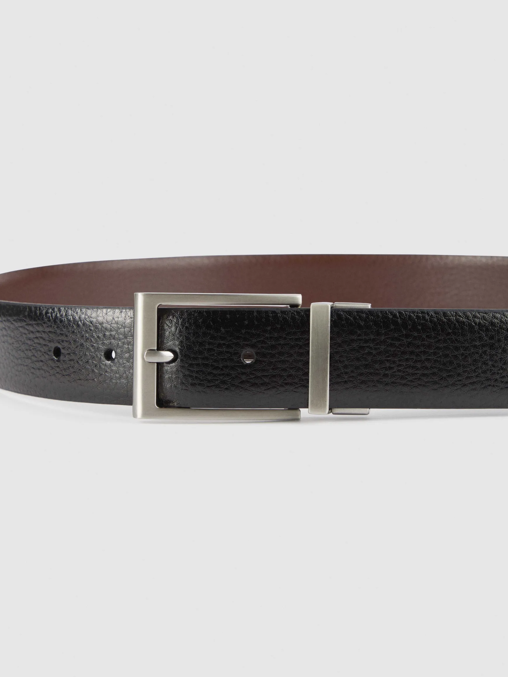 Alvaro Moreno Cinturones|CINTURON REVERSIBLE ROUGH Negro