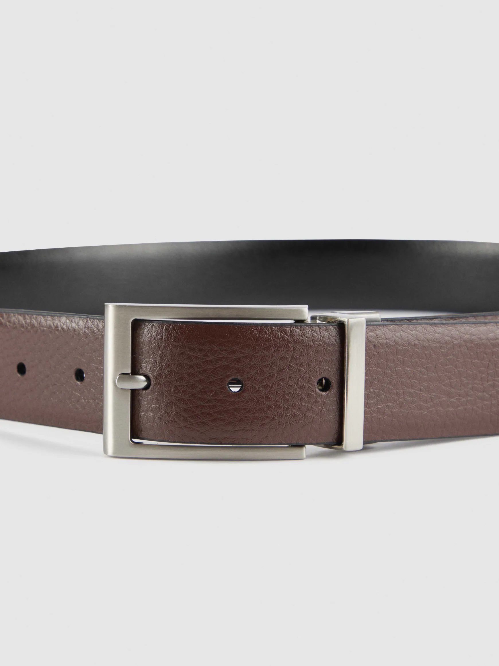 Alvaro Moreno Cinturones|CINTURON REVERSIBLE ROUGH Negro