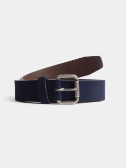 Alvaro Moreno Cinturones|CINTURON SUEDE Azul Marino
