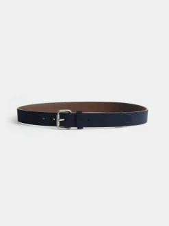 Alvaro Moreno Cinturones|CINTURON SUEDE Azul Marino