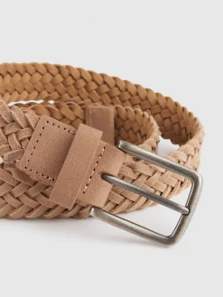 Alvaro Moreno Cinturones|CINTURON TRENZADO SERRAJE Beige