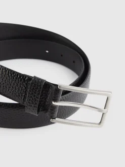 Alvaro Moreno Cinturones|CINTURON VESTIR LEATHER Negro